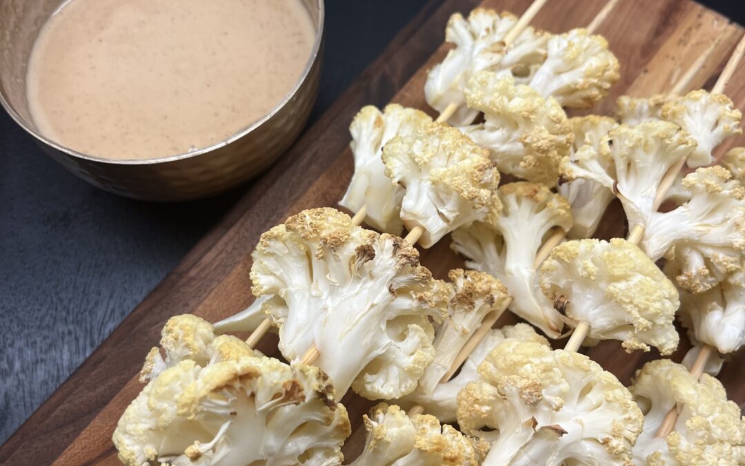 Roasted Cauliflower with Peanut Sauce