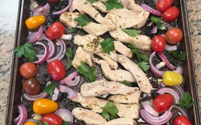 Greek Chicken Sheet Pan Salad