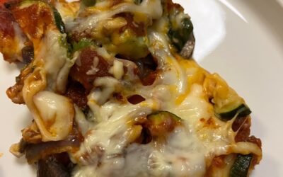 Low Carb Roasted Veggie “Pizza”