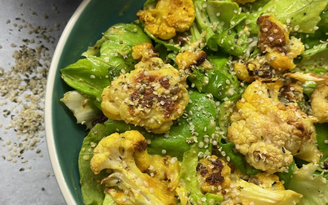 Roasted Cauliflower Caesar Salad