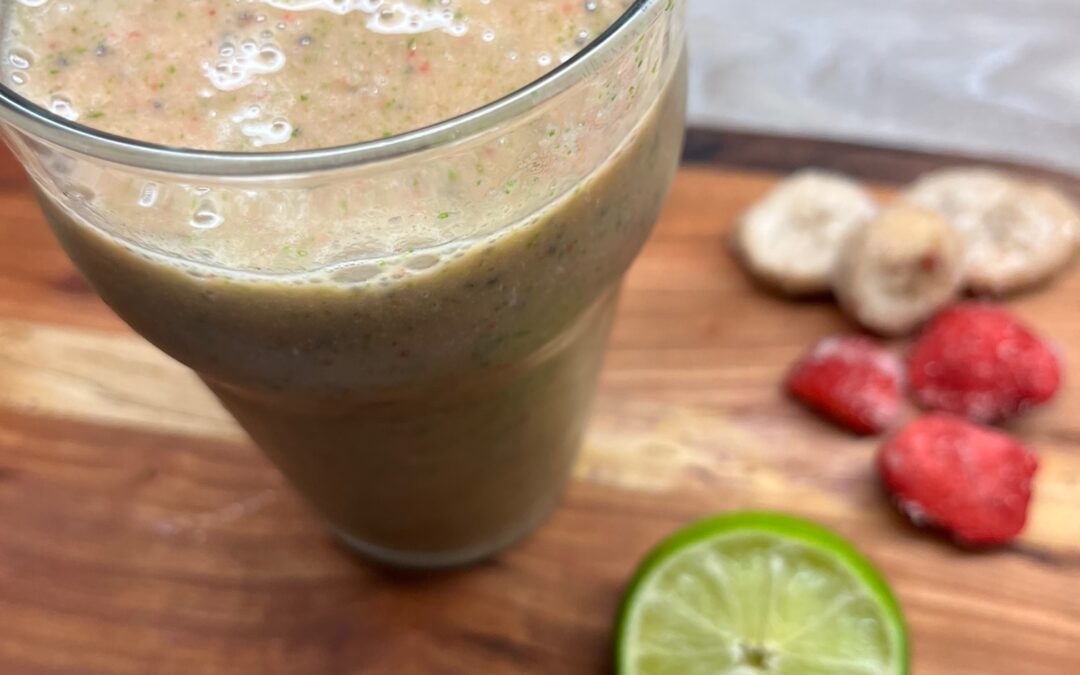 Strawberry Banana Lime Smoothie