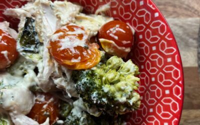 Baked Boursin Cheese with Broccoli Tomato & Chicken Casserole
