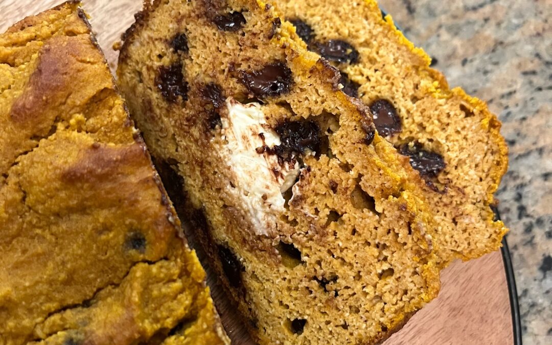 Pumpkin Loaf with Cream Cheese Centre Gluten free