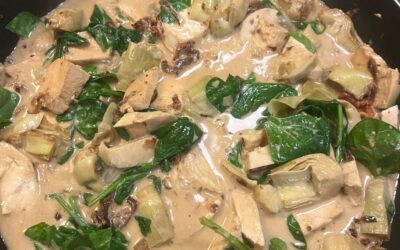 Creamy Tuscan Chicken with Spinach Artichokes & Sundried Tomatoes