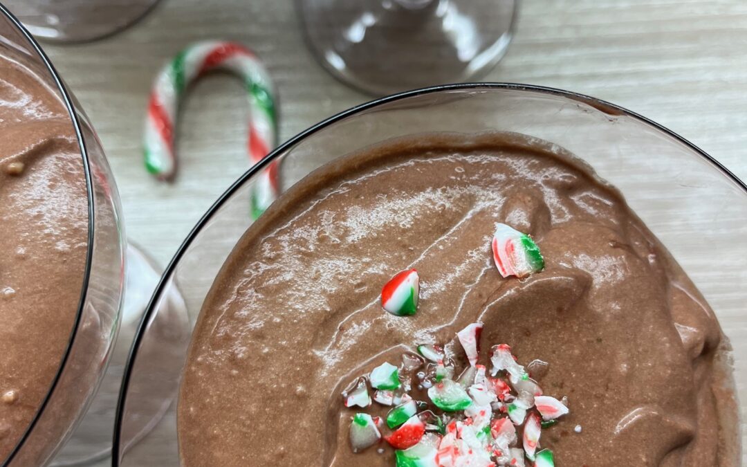 Chocolate Peppermint Pudding with avocado