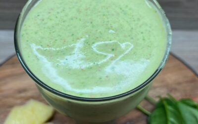 High Protein Pineapple Spinach Smoothie