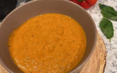 Sheet Pan Roasted Red Pepper Soup