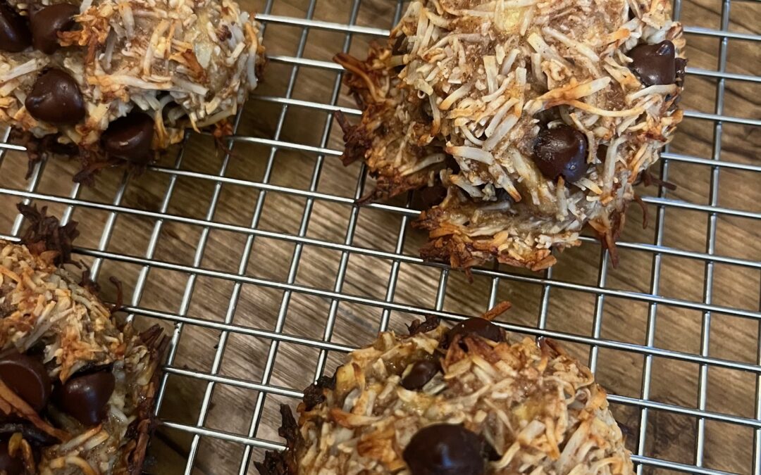 Banana Coconut Chocolate Chip Cookies