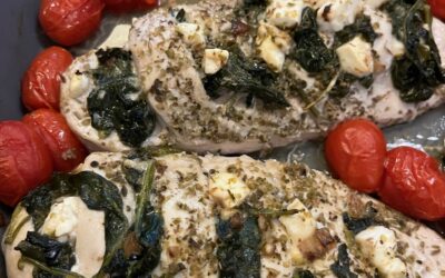 Hasselback Chicken stuffed with Spinach & Feta