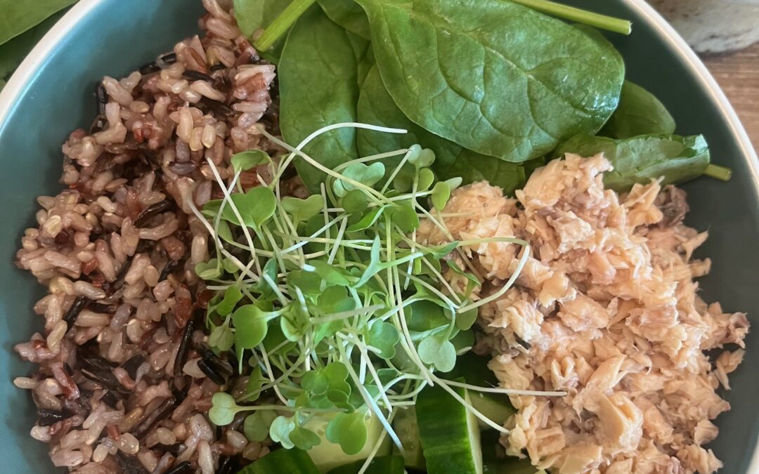 Maple Tahini Salmon Power Bowl