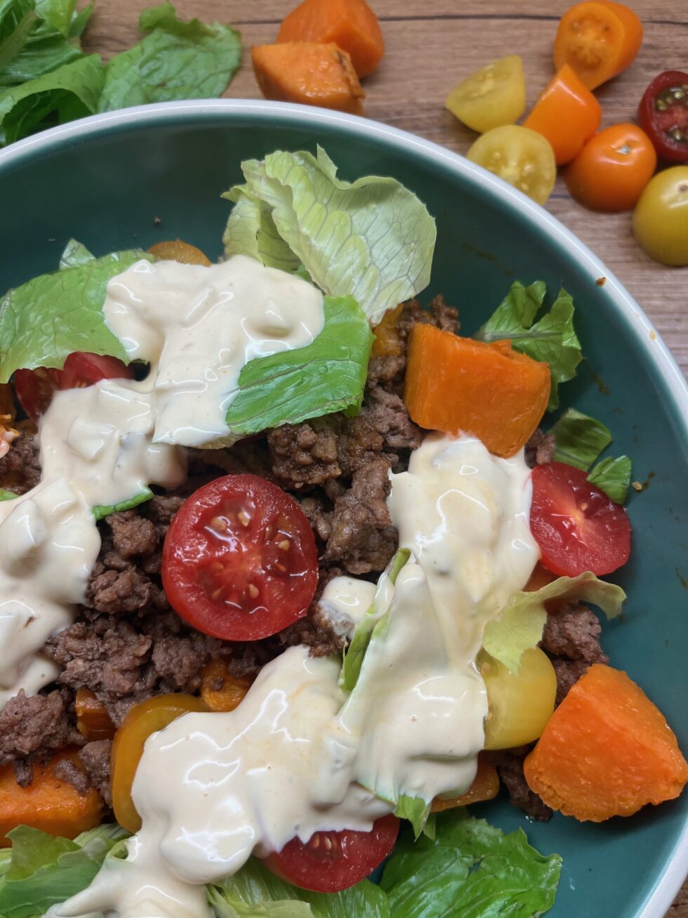 Sweet Potato Burger Bowl | Dr. Stephanie's Kitchen
