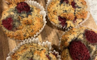 Raspberry Chia Muffins Gluten free Dairy free