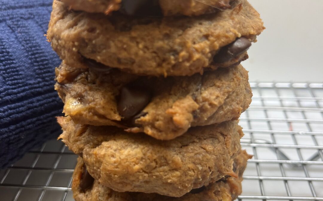 Peanut Butter & Banana Chocolate Chip Cookies